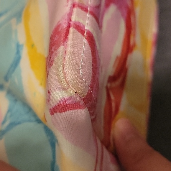 Coach Signature Multicolor Satin Leather Tote - Picture 7 of 12